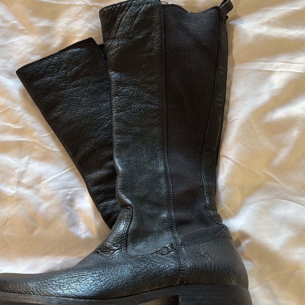 Frye Molly Gore Black Boots 6 1/2 - Picture 4 of 8